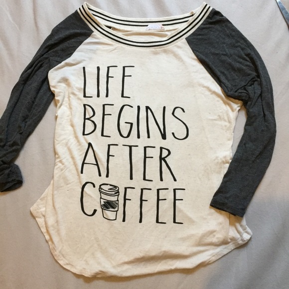 top girl la Tops - 3/$15 Graphic long sleeve T-shirt coffee